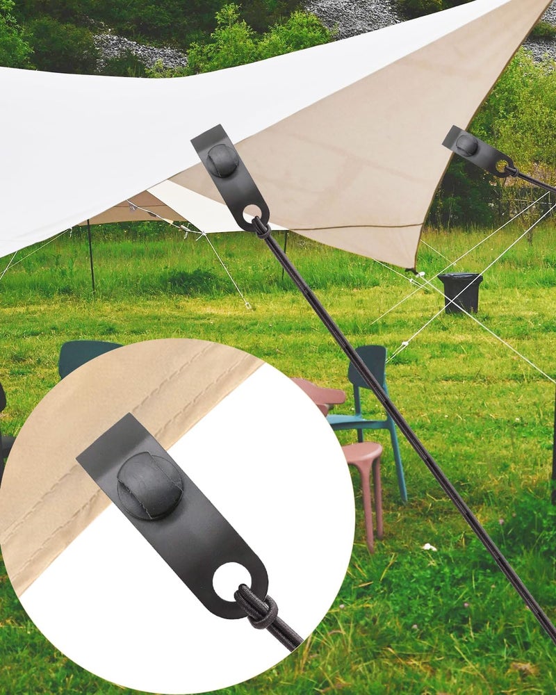 AOBYMIN Tarp Clips Lock Grip, 20 Pack Tarp Clamps Heavy Duty and Ball Bungee Cords Set, Tent Clips with 6 Inch Bungie Cord Balls for Awnings Camping, Patio Umbrellas, Pool Awning Cover - Image 5